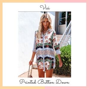 Vici Multicolor Long Sleeve Dress